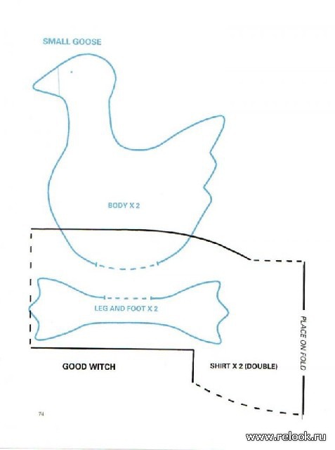 Своеобразный тильда гусь: выкройка и мастер-класс по шитью