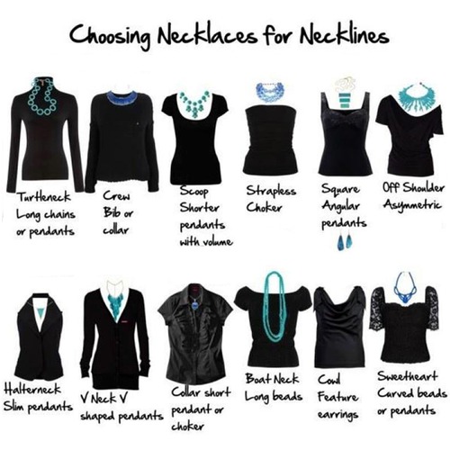 For Ladies: Choosing Necklaces For Necklines [Photo] - Gistmania